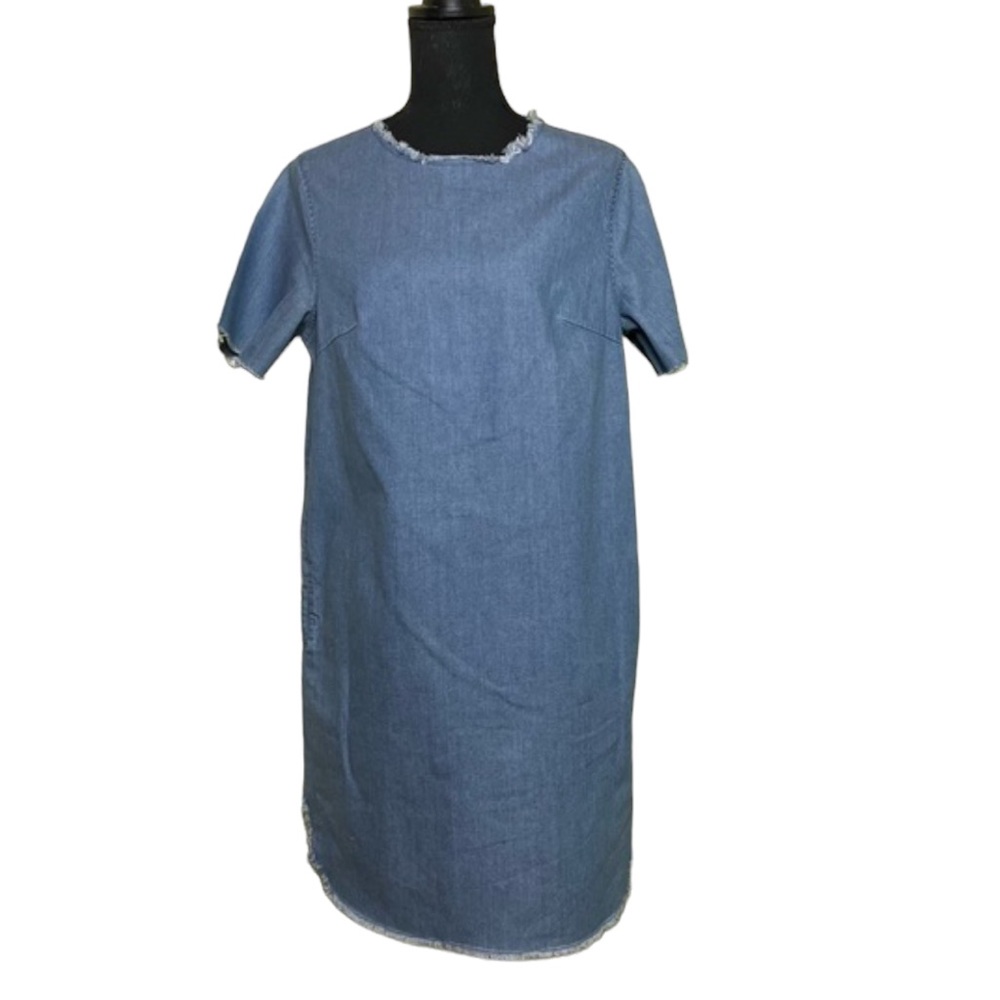 Who What Wear Light Blue Denim Mini Dress